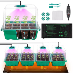 Homiton Seed Starter Kit with grow lights and heat mat