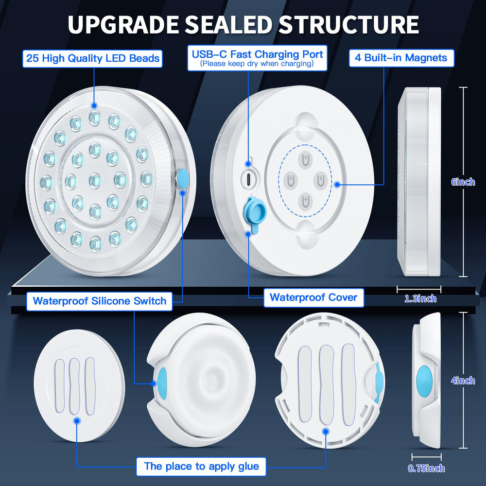 Homly lights mounted with magnets on uneven surface