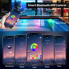 Homly pool lights in water with vibrant colours