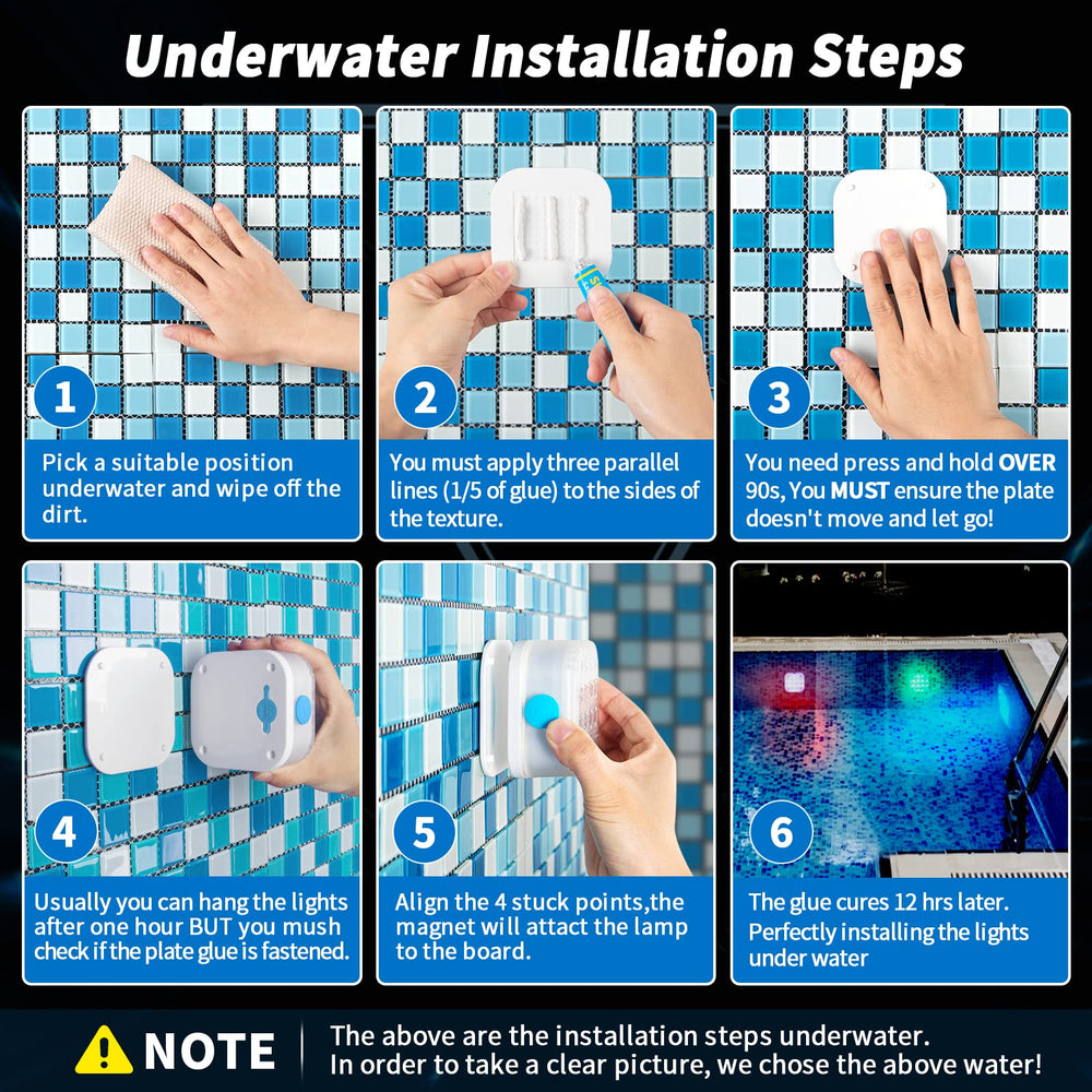 Homly Rechargeable Submersible Pool Light colour changing options