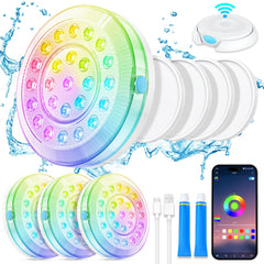 Homly Rechargeable Submersible Pool Lights front view