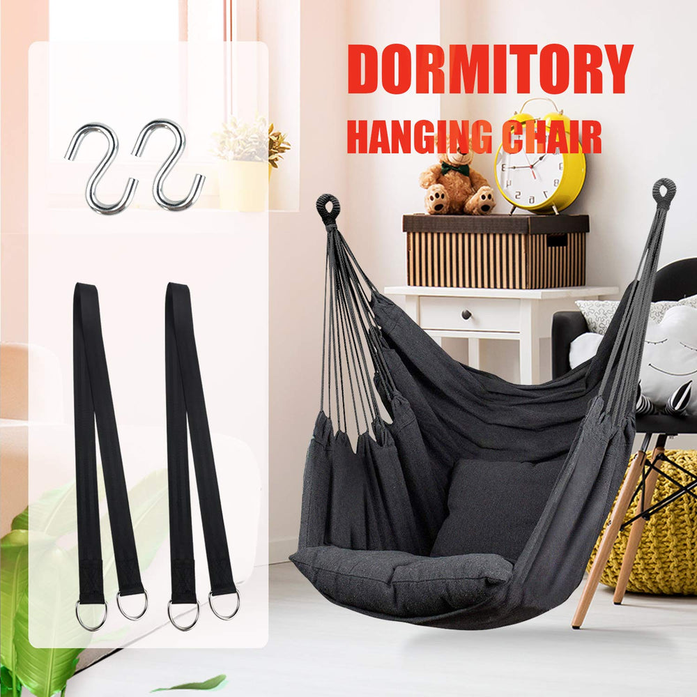 Hommtina Hammock Chair displayed in a cozy indoor setting