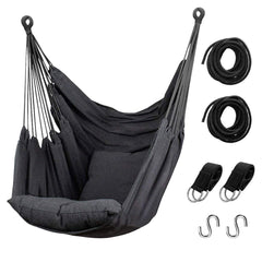 Hommtina Hammock Chair in dark gray front view