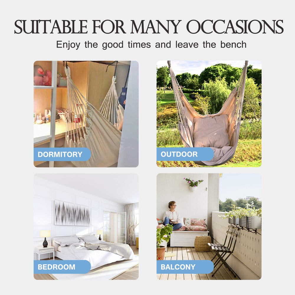 Hommtina Hammock Chair packaging and dimensions