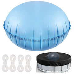 HOMSHIAM 5 ft round pool pillow inflated view