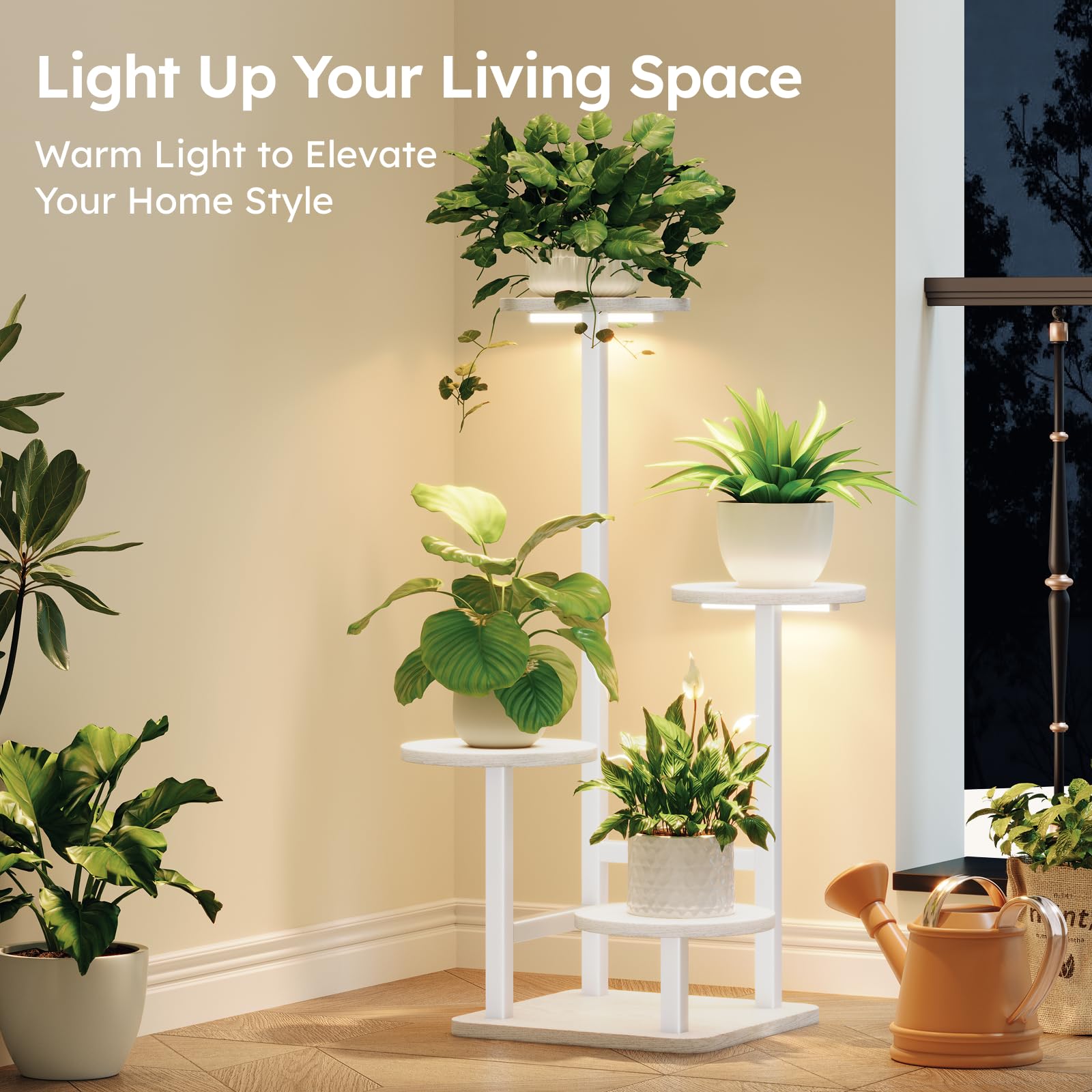 Homsorout metal plant shelf dimensions and design details