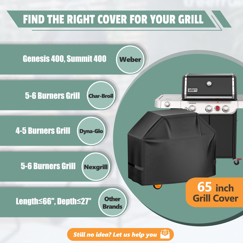 HomWanna Grill Cover 65 Inch on Weber Genesis grill