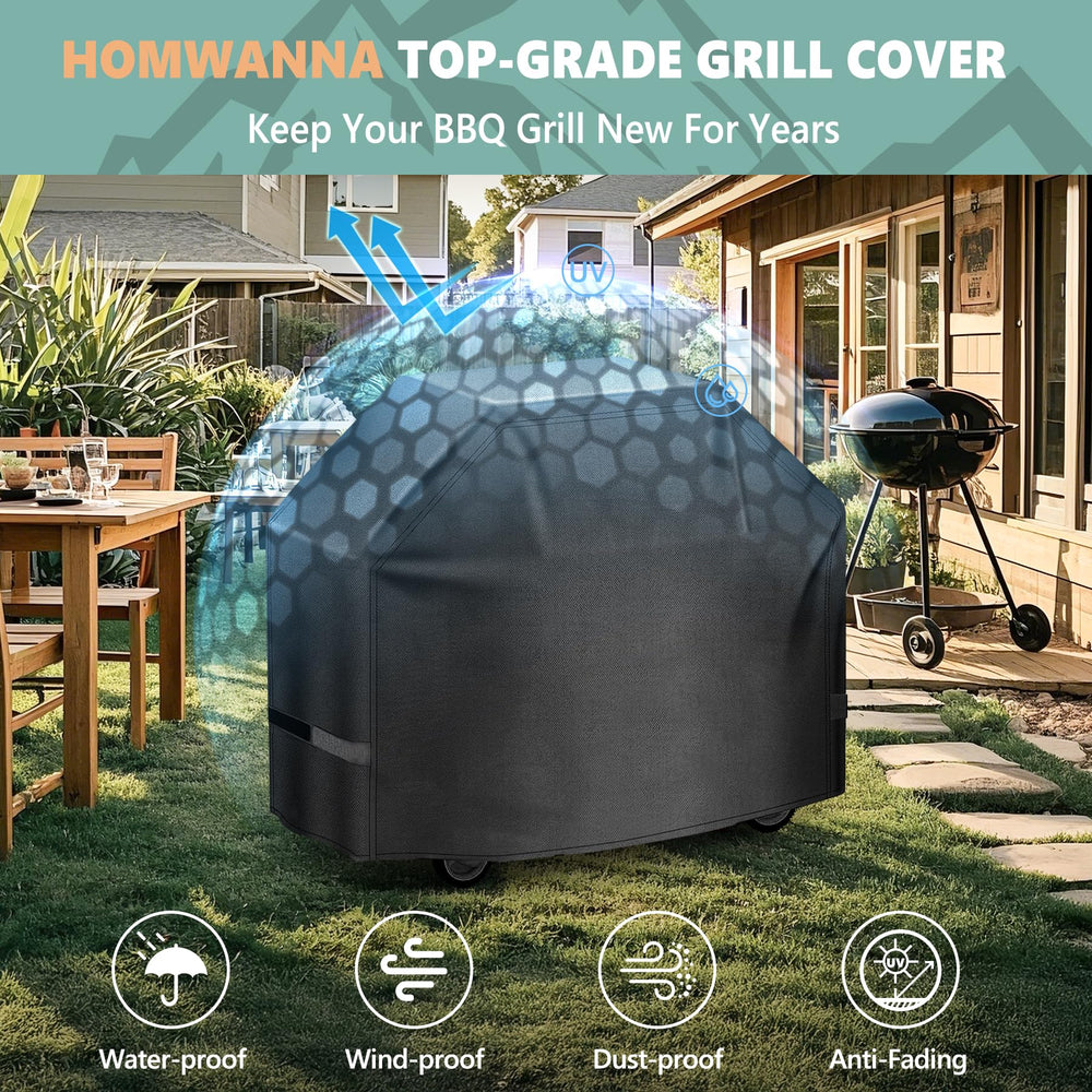 HomWanna Grill Cover 65 Inch waterproof material detail