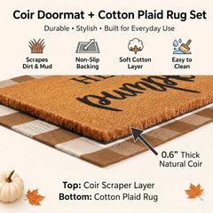 Homydecor doormat set displayed on a porch