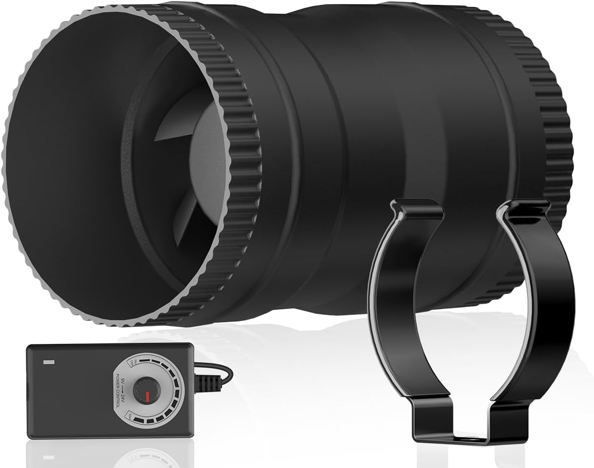 Hon&Guan 3 Inch Inline Blower Fan packaging front view