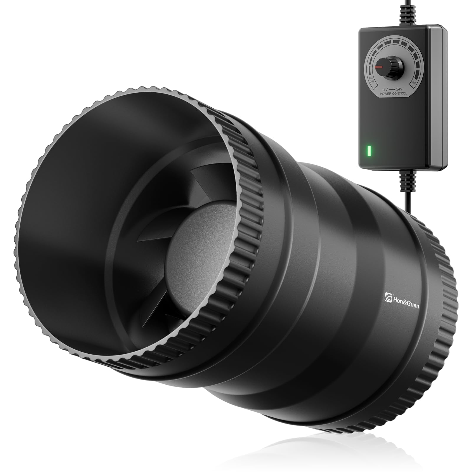 Hon&Guan 4 Inch Inline support Duct Fan front view
