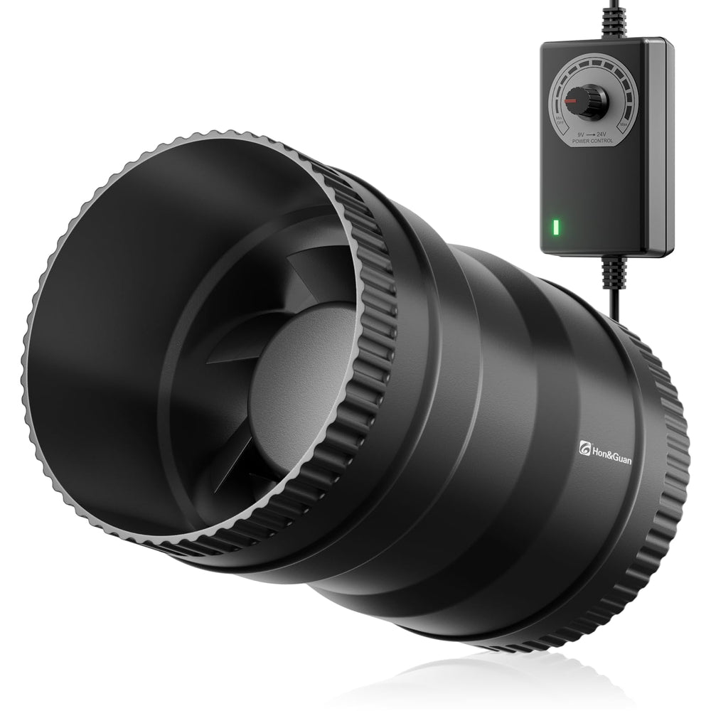 Hon&Guan 4 Inch Inline support Duct Fan front view