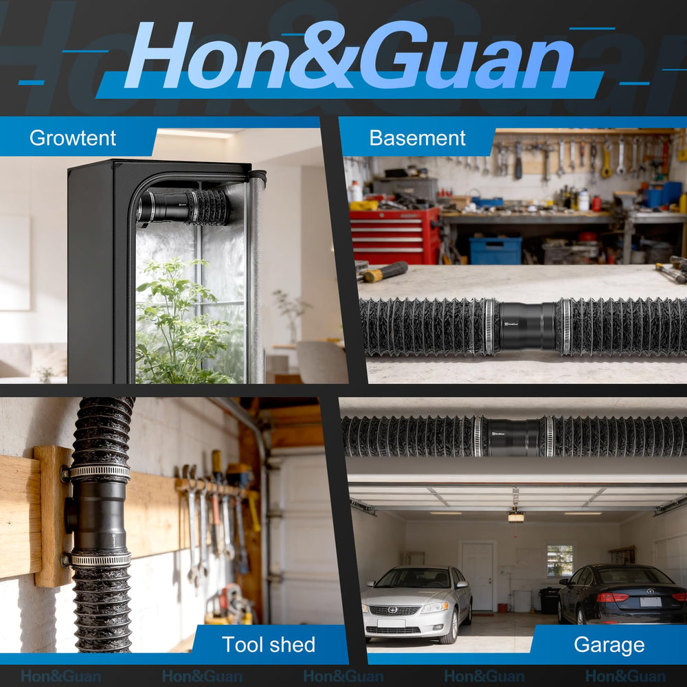 Hon&Guan 4 Inch Inline support Duct Fan packaging