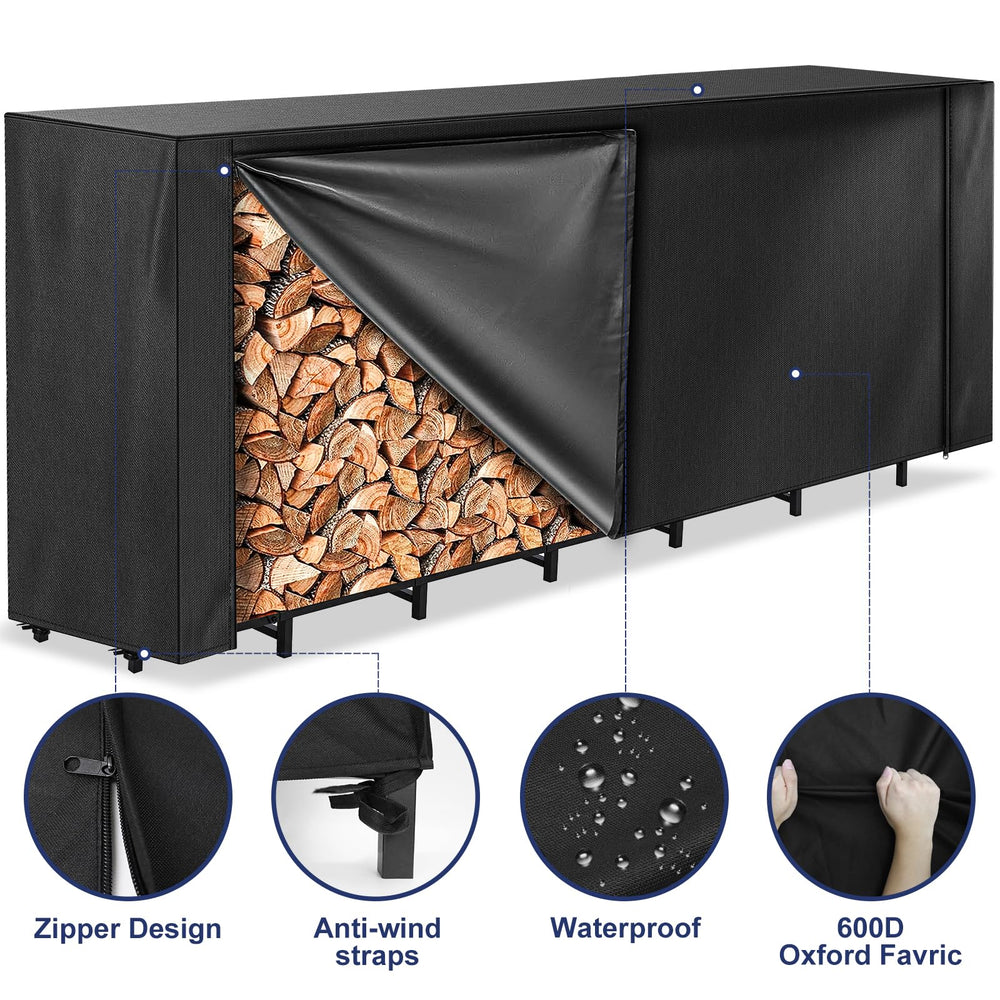 HONEST OUTFITTERS 8 FT Firewood Cover folded for storage