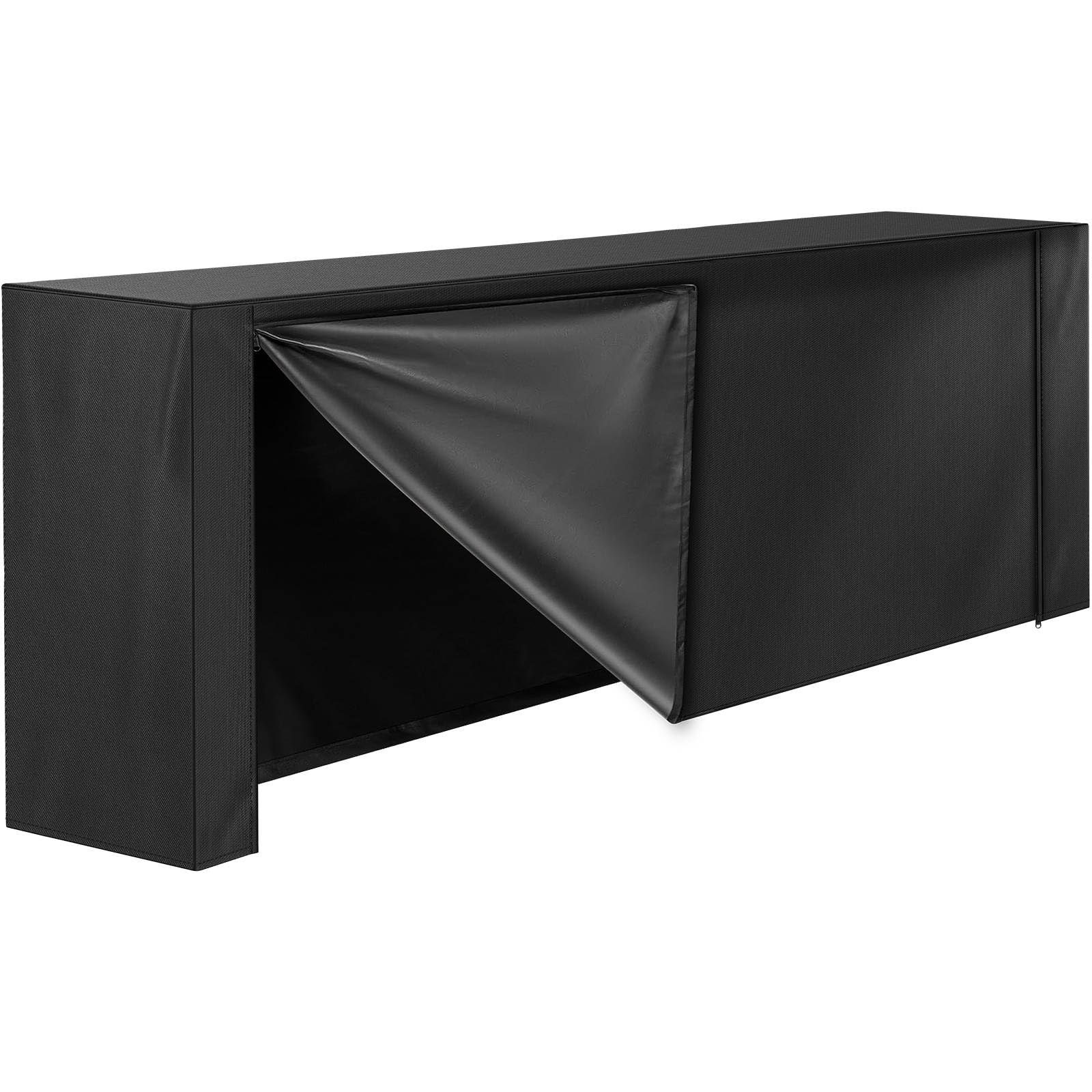 HONEST OUTFITTERS 8 FT Firewood Rack Cover front view in black