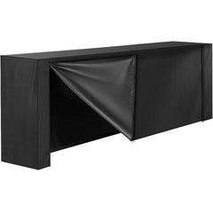 HONEST OUTFITTERS 8 FT Firewood Rack Cover front view in black
