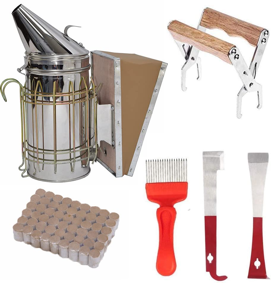 Honey Lake Beekeeping Tool Kit with bee smoker and tools
