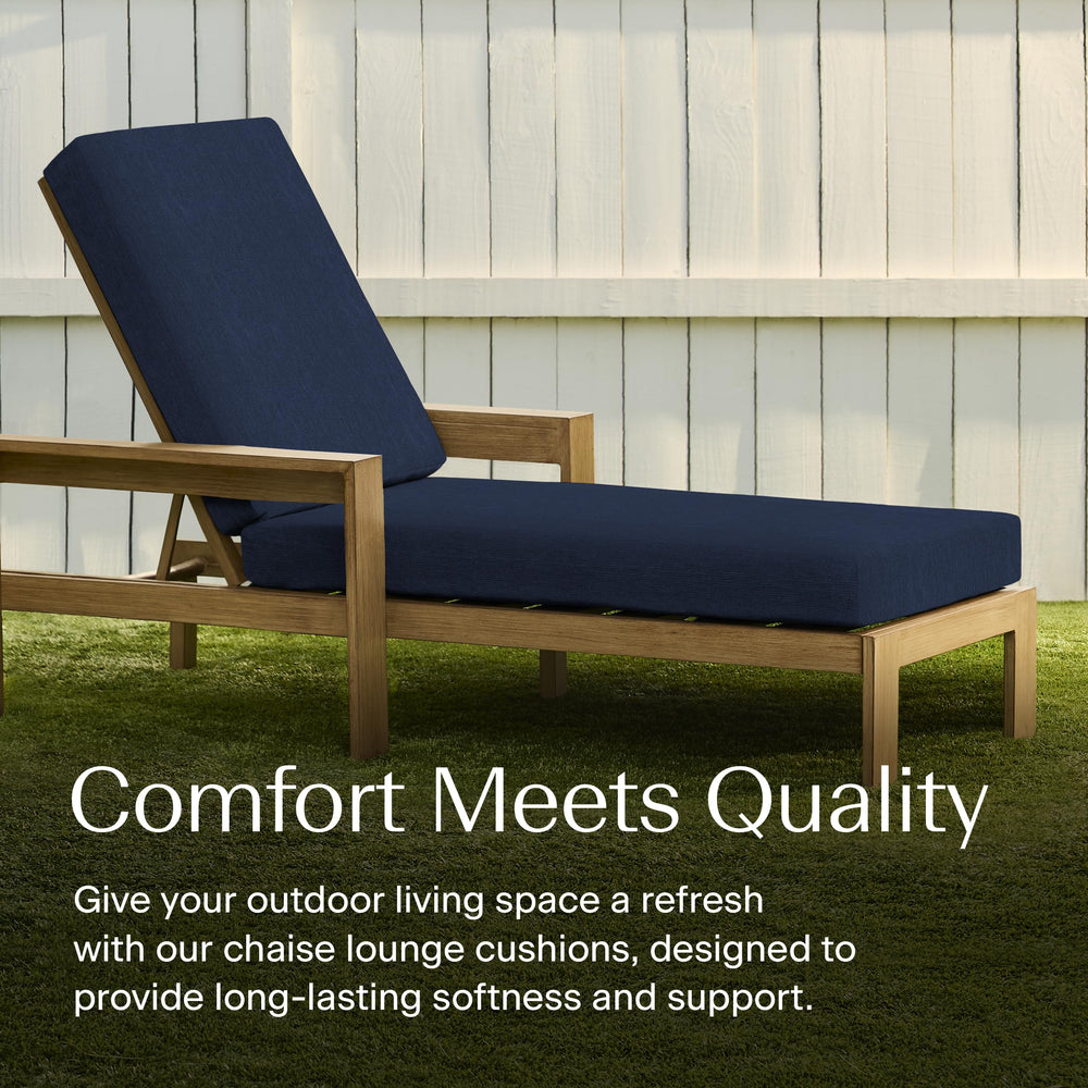 Honeycomb Chaise Cushion side view showing thickness