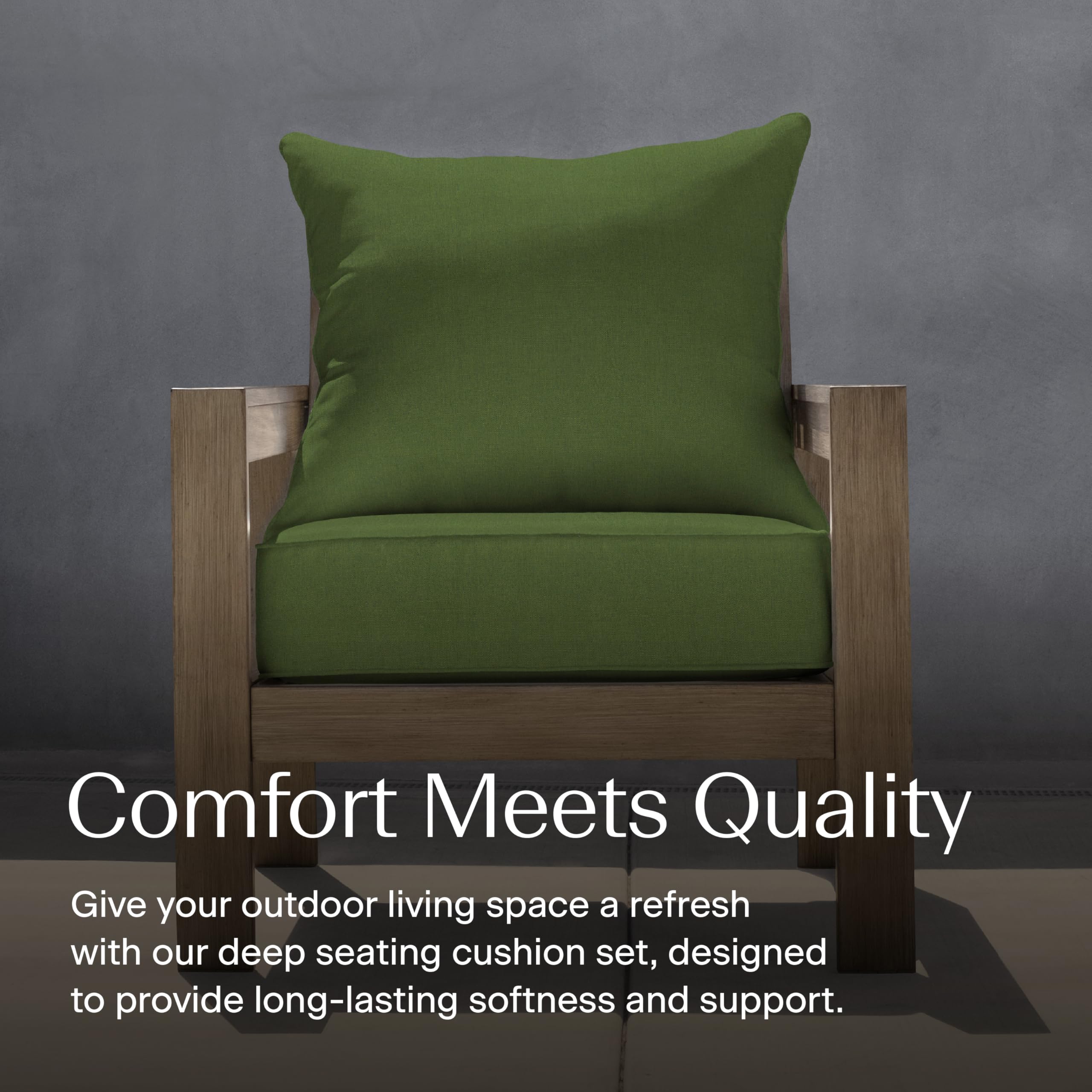 Honeycomb Outdoor Heritage Deep Seat Cushion side view showing texture