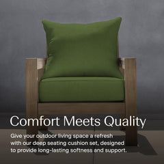 Honeycomb Outdoor Heritage Deep Seat Cushion side view showing texture