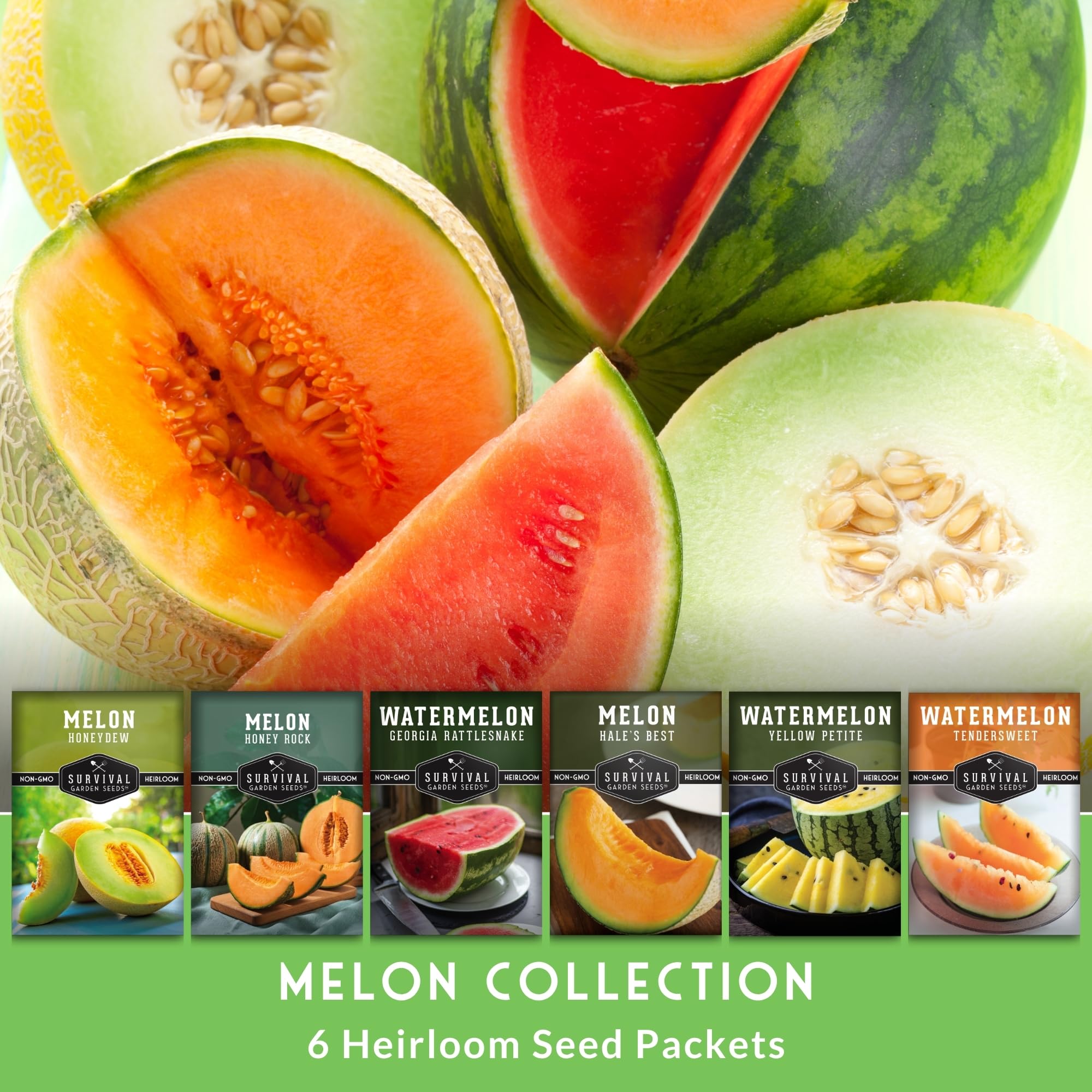 Honeydew melon seeds included in the collection