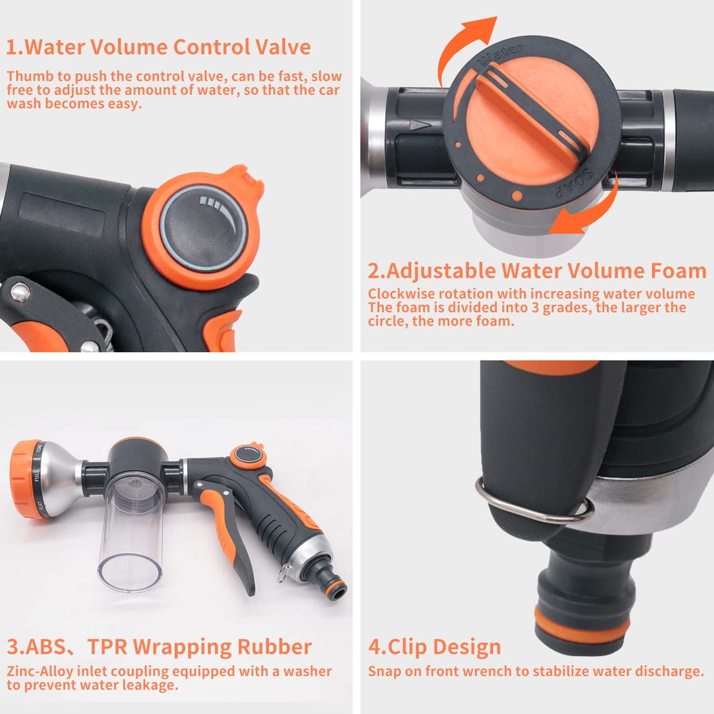 Hongmai hose nozzle with accessories including car wash mitt