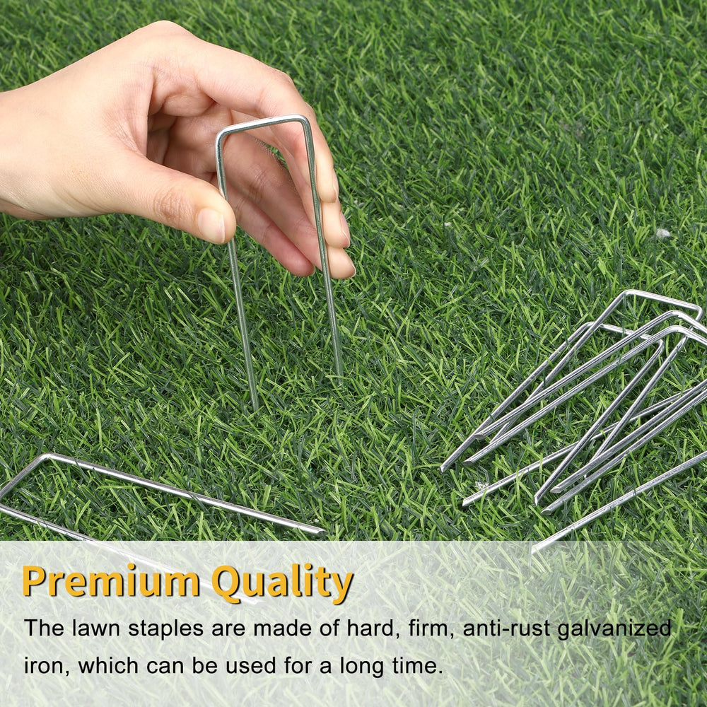 HongWay garden staples securing mesh in a garden setting