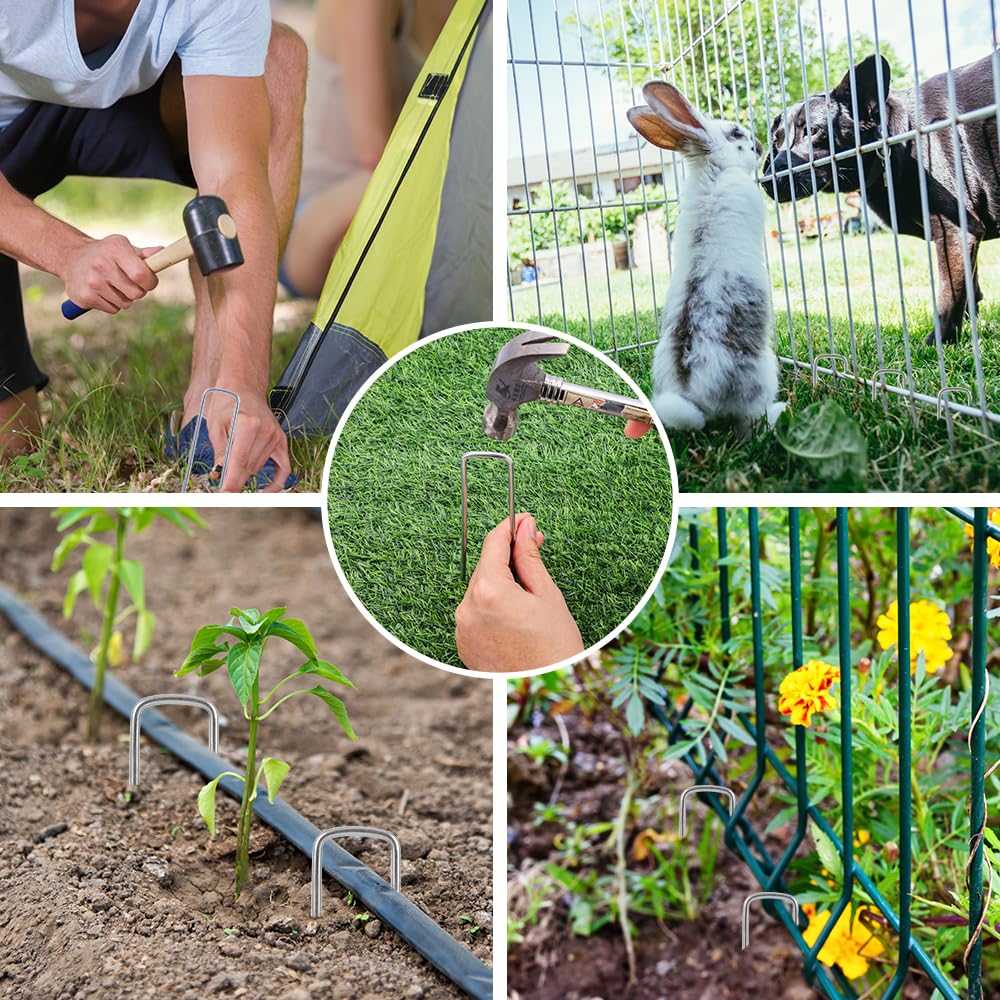 HongWay landscape staples demonstrating easy installation