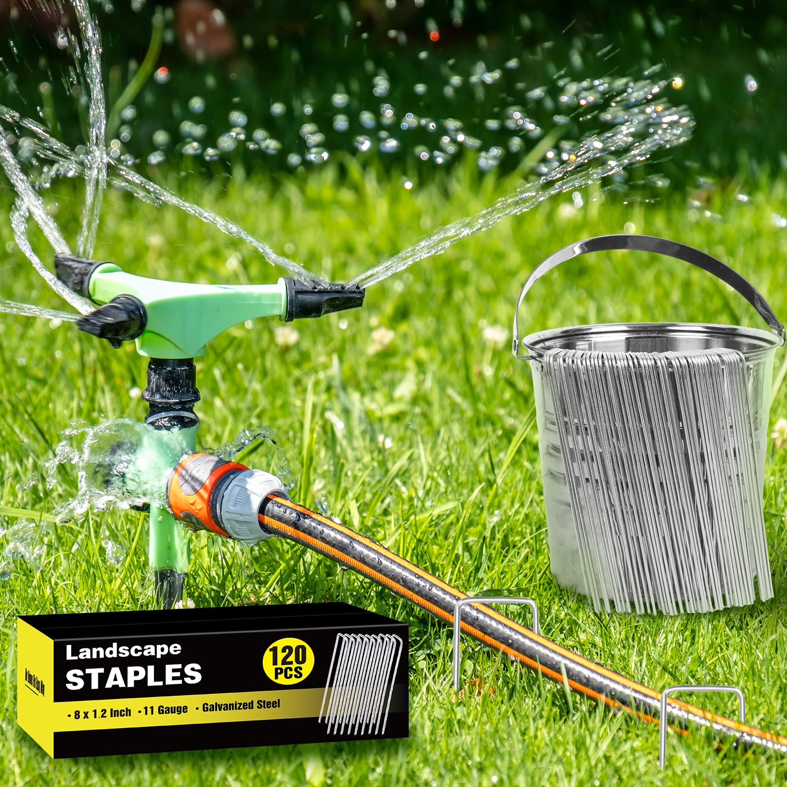 HongWay landscape staples showing U-shape design