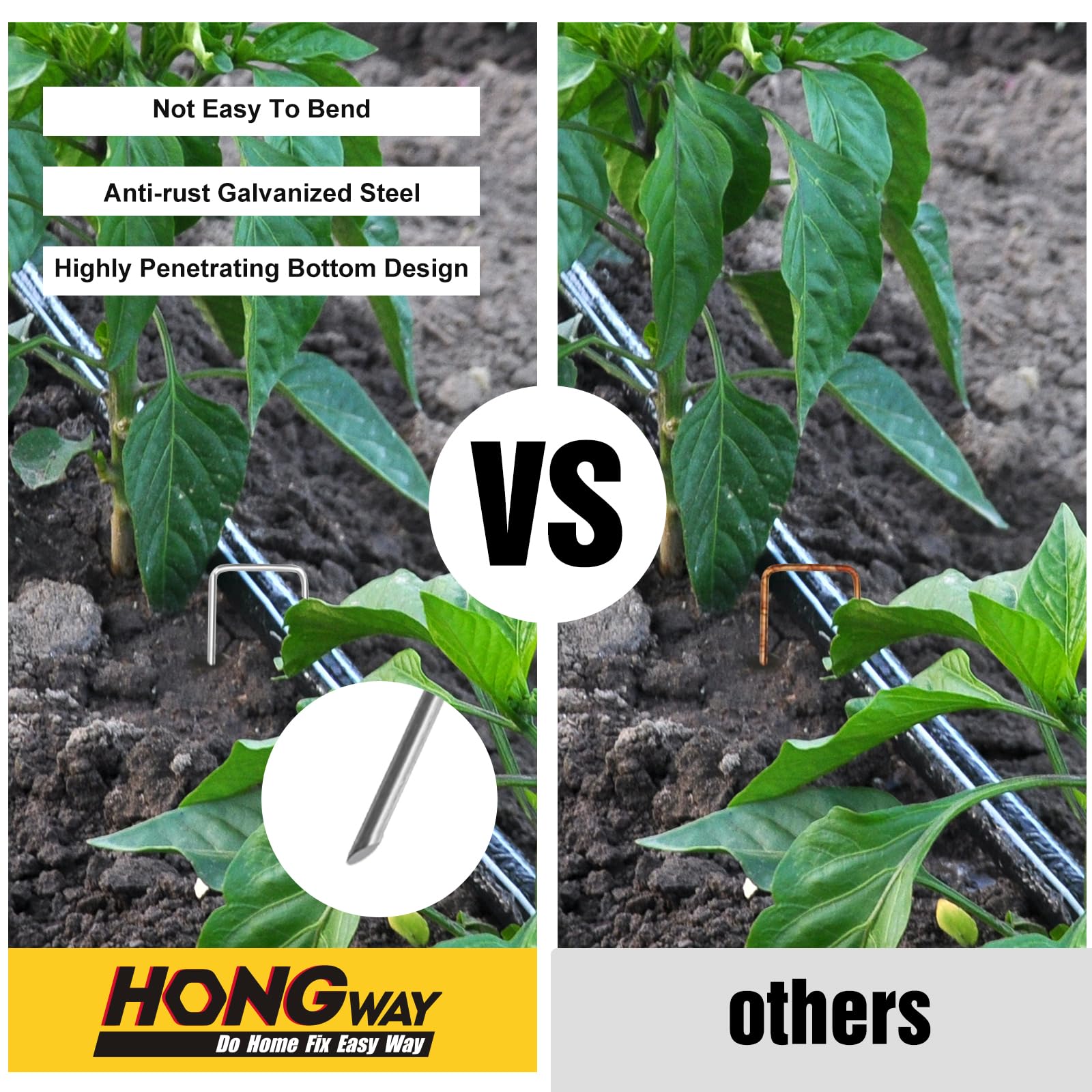 HongWay landscape staples used to secure garden cover
