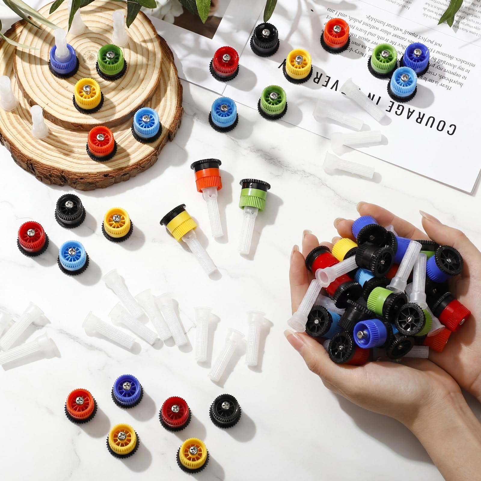 Honoson 15 VAN and 17 VAN sprinkler heads in colorful packaging