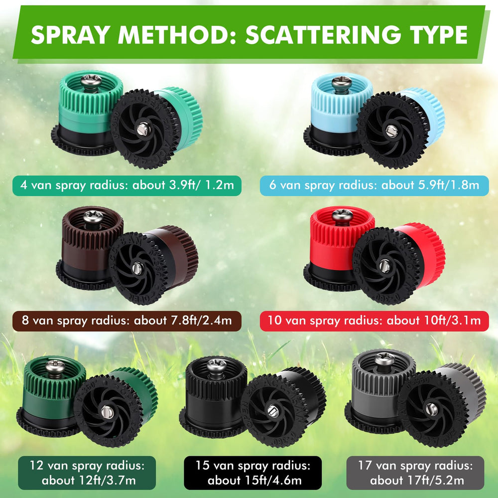 Honoson 6 VAN and 8 VAN sprinkler heads side-by-side