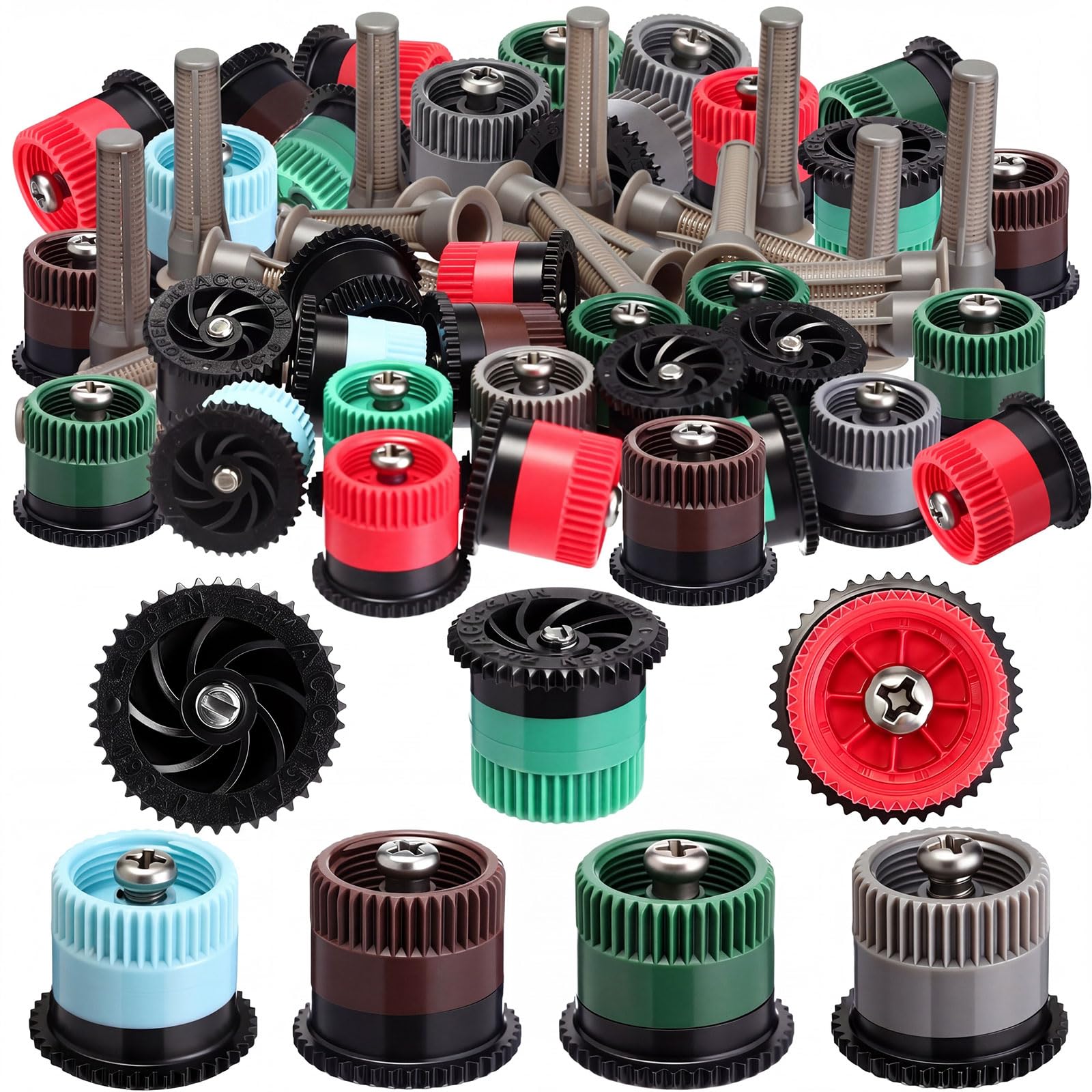 Honoson 60 Pcs Sprinkler Heads Replacement, multicolor set