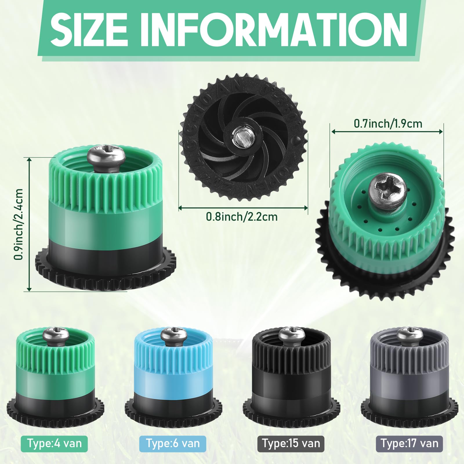 Honoson adjustable nozzle sprinkler head close-up