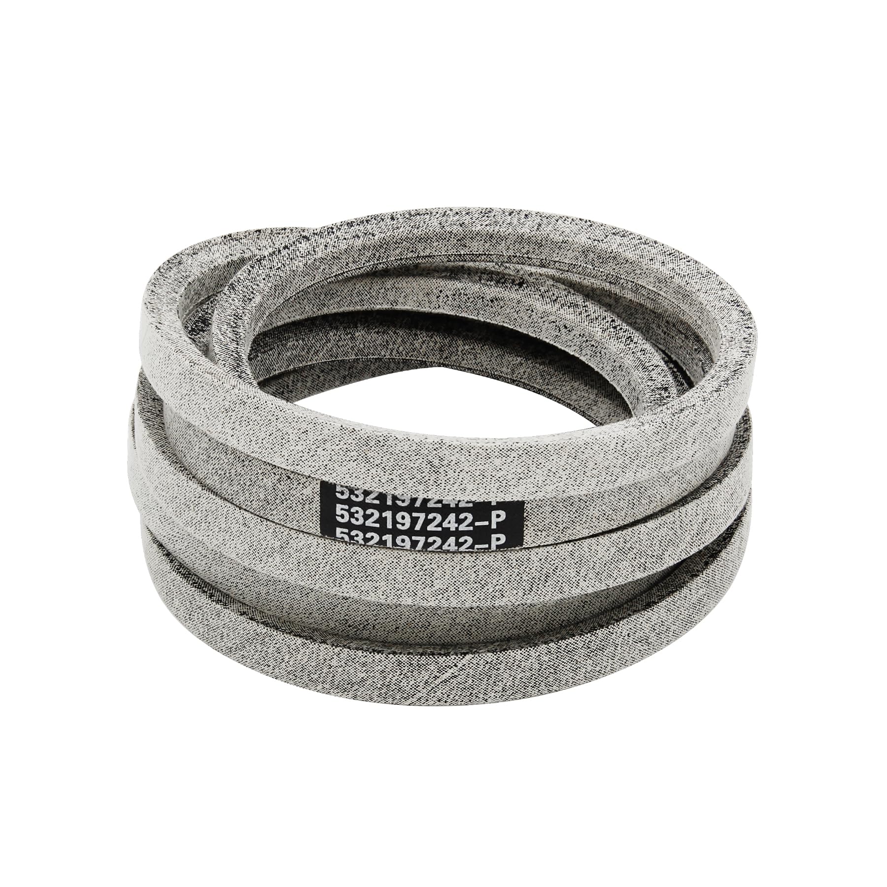 Honoyam mower deck belt front view showing dimensions 5/8" x 137 1/2"