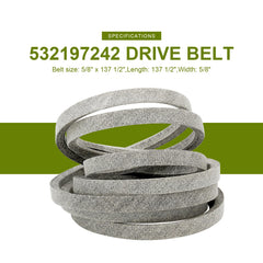Honoyam mower deck belt side view demonstrating material quality