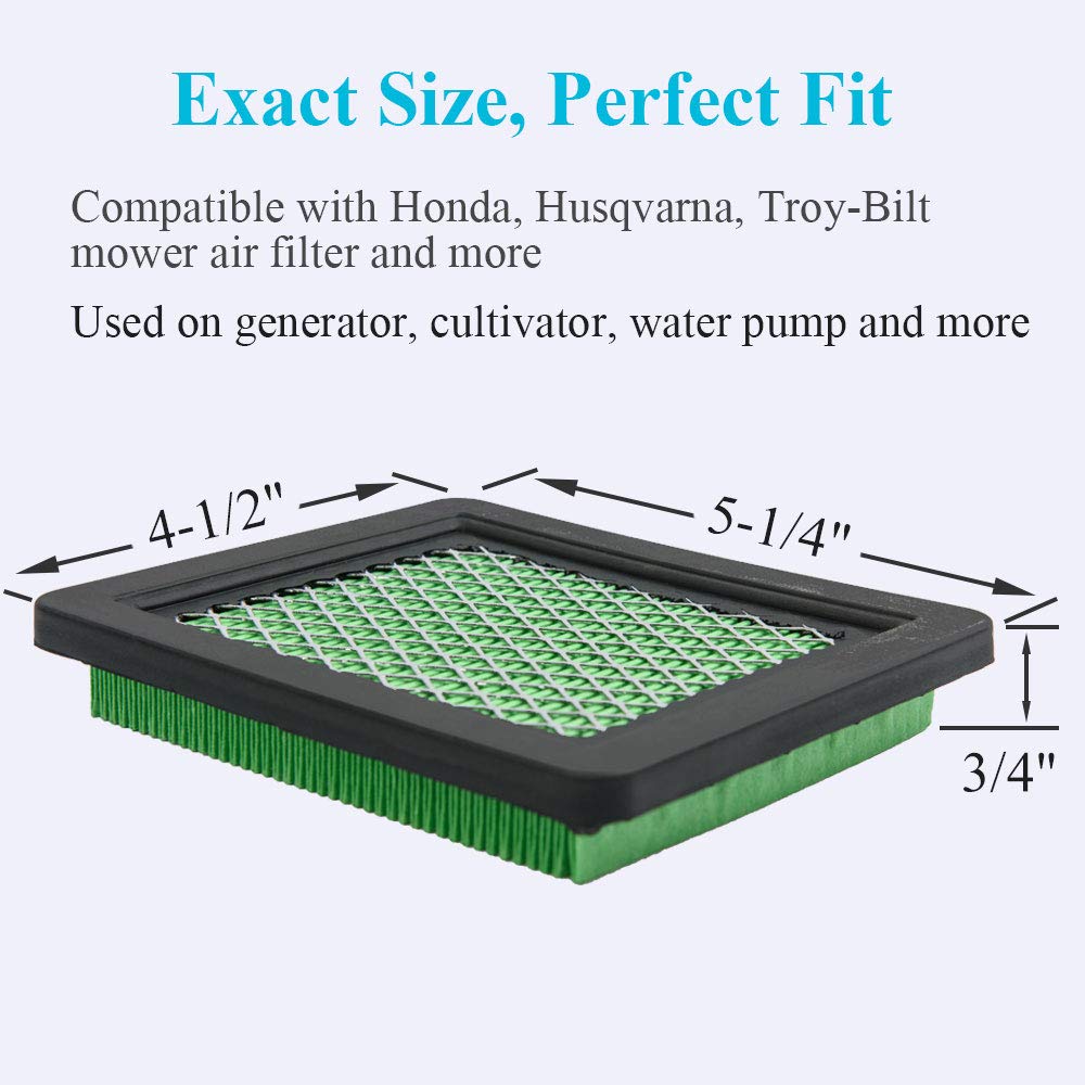 HOODELL air filter installed in a lawn mower