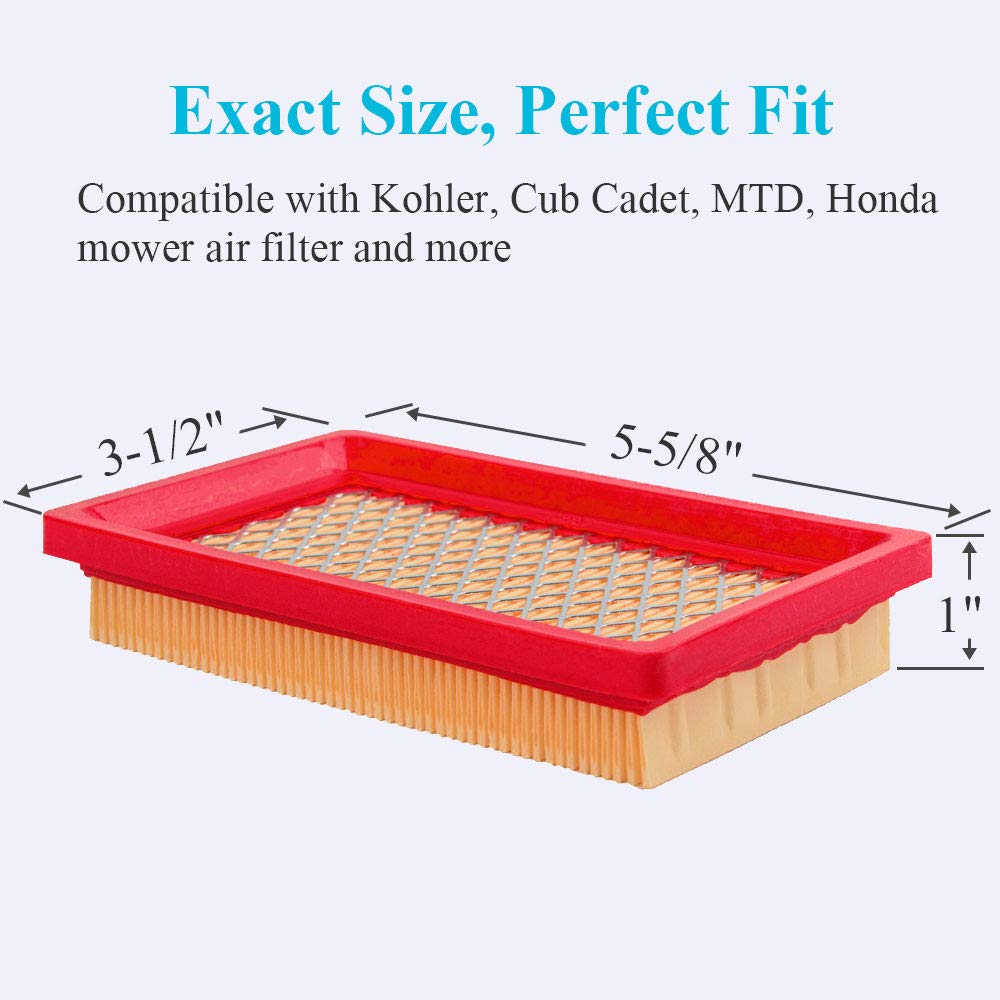 HOODELL air filter installed in lawn mower