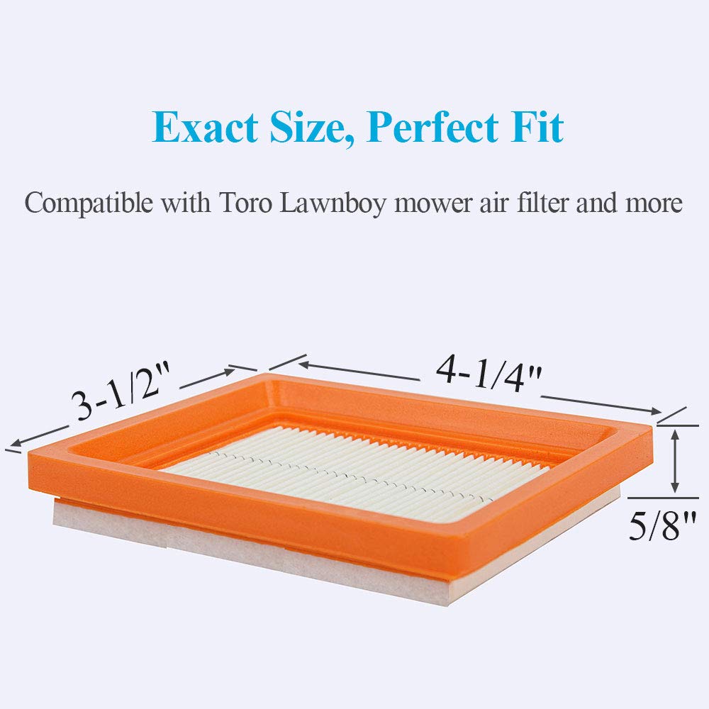 HOODELL air filter next to lawn mower parts
