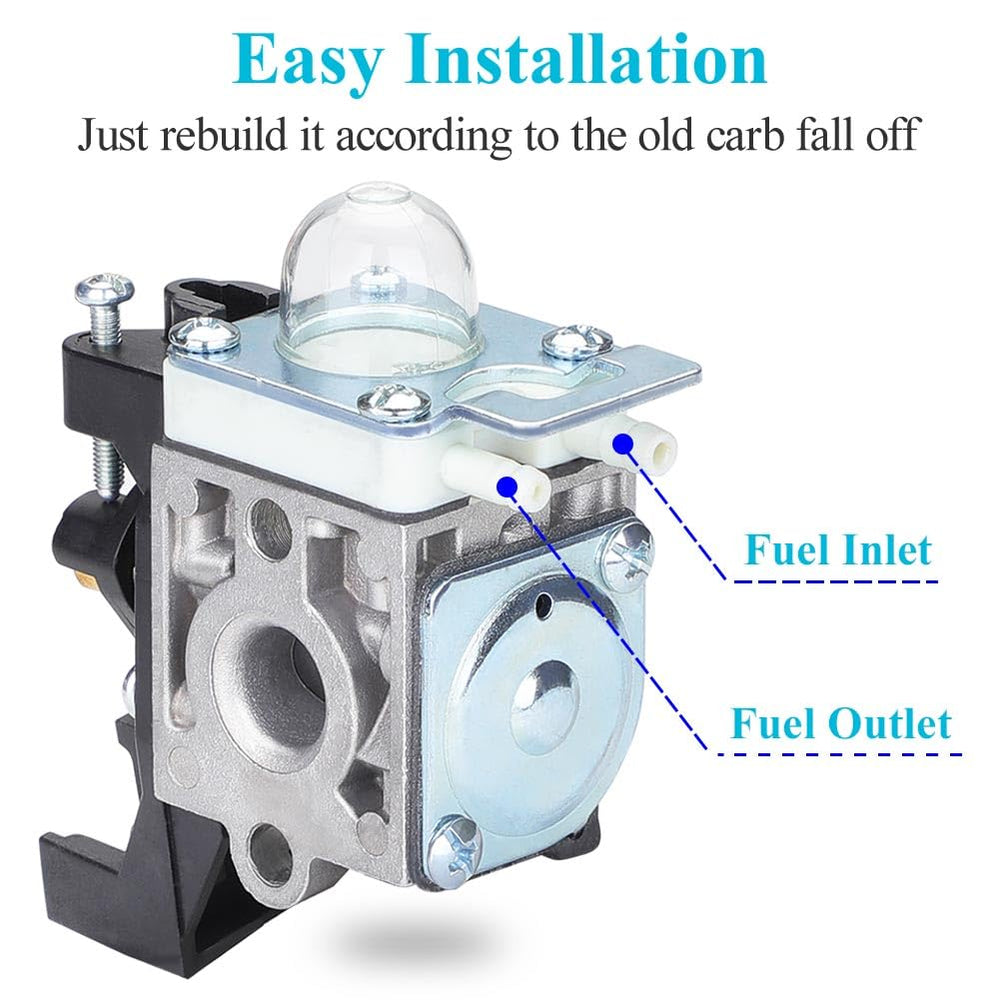 HOODELL carburetor with included air filters and spark plug