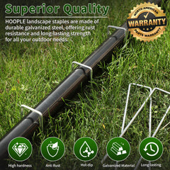 HOOPLE 4 Inch Landscape Staples showing rust-resistant material