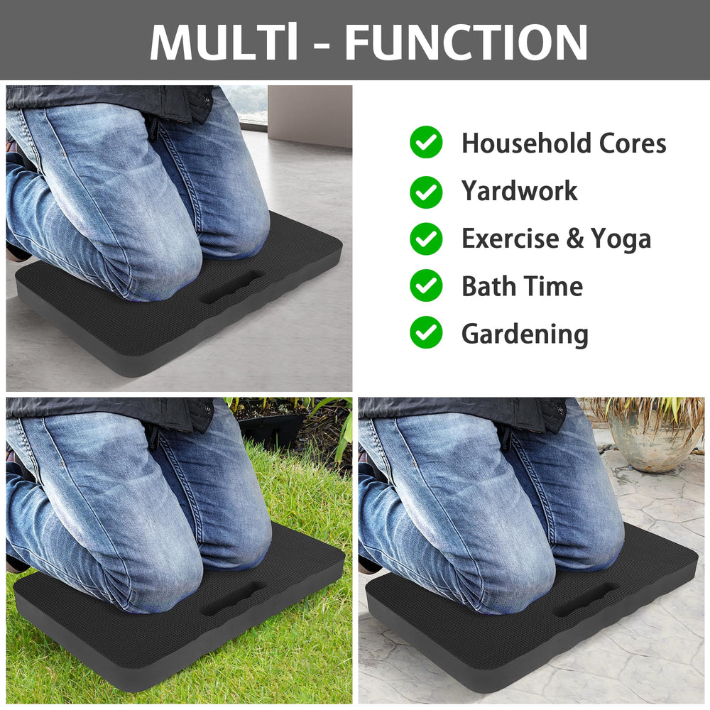 HOOPLE Extra Thick Kneeling Pad Black with handle
