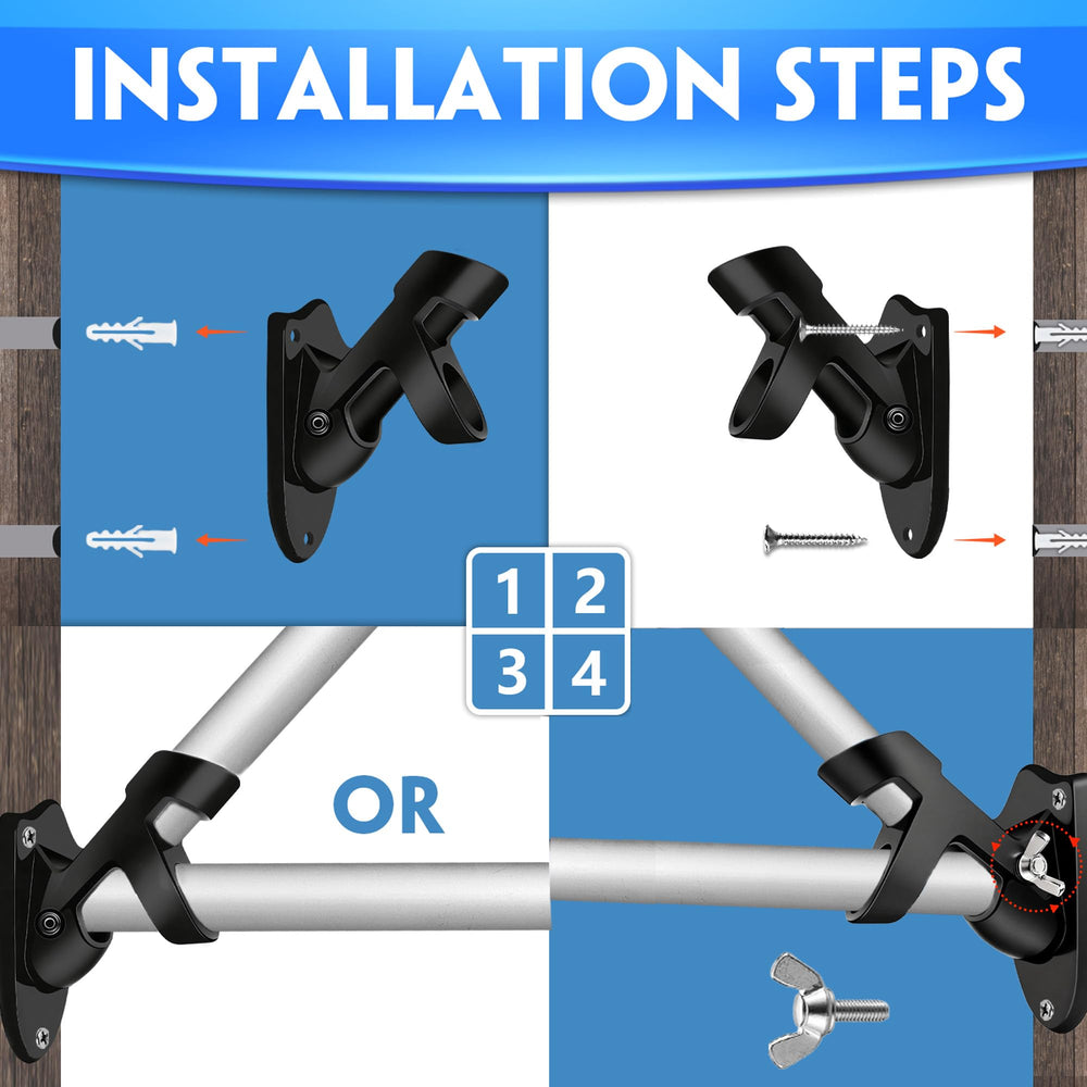 HOOPLE Flag Pole Holder mounted on an outdoor railing