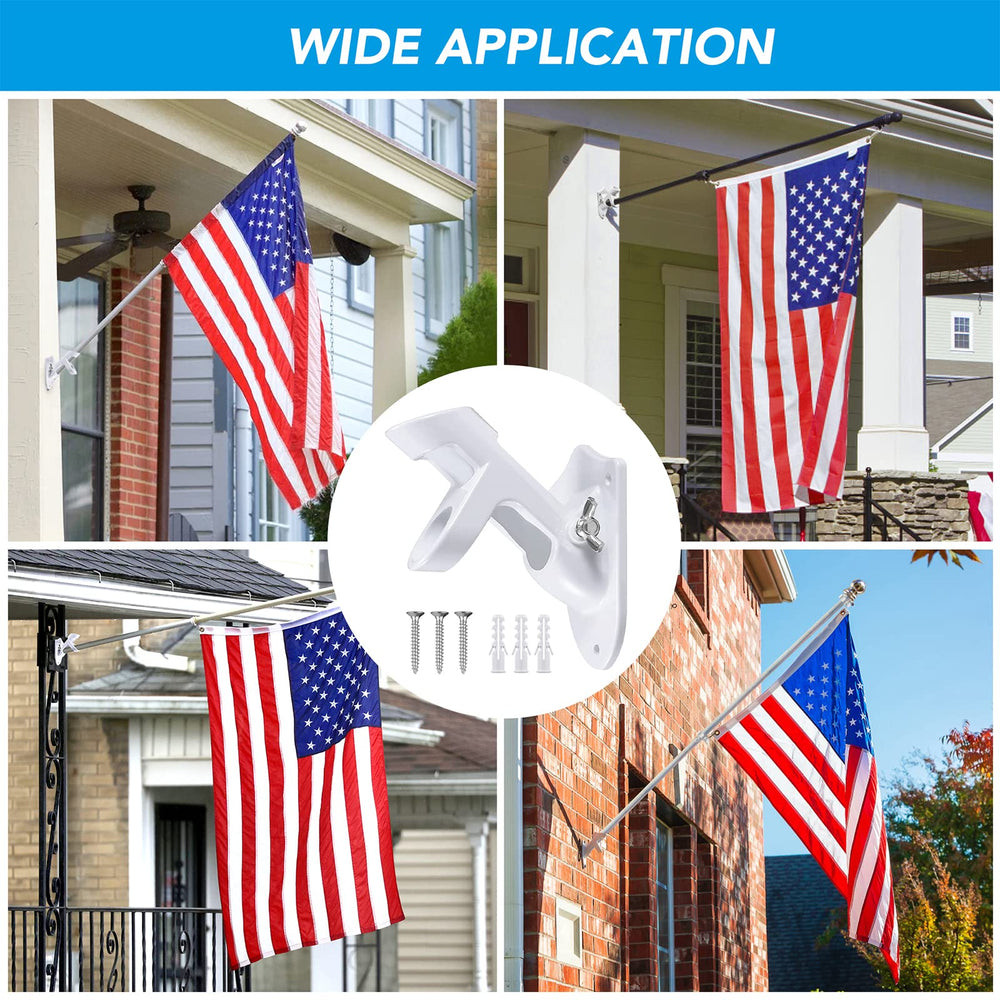 HOOPLE Flag Pole Holder showing its dual position design