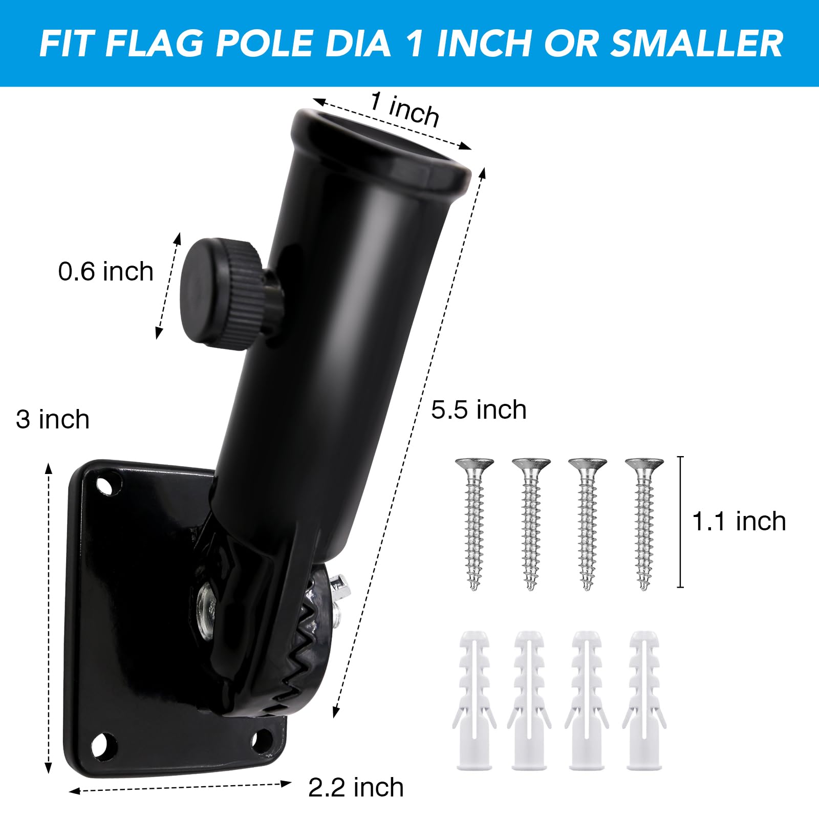HOOPLE Flag Pole Holder shown outdoors in use