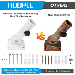 HOOPLE flag pole holder with a flag displayed in a yard