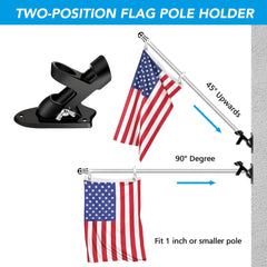 HOOPLE Flag Pole Holder with stainless steel screws displayed
