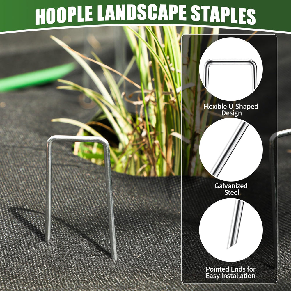 HOOPLE galvanized garden stakes showing rust-resistant finish