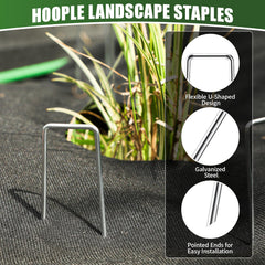 HOOPLE galvanized garden stakes showing rust-resistant finish