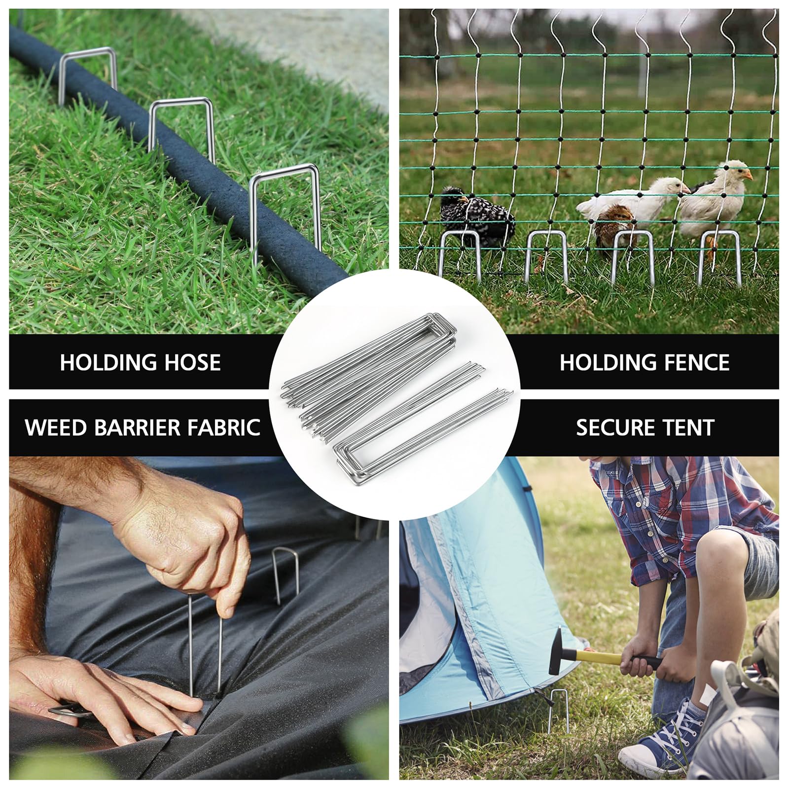 HOOPLE garden stakes next to a ruler for size reference